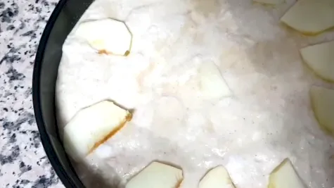 bizcocho de harina de arroz con manzana